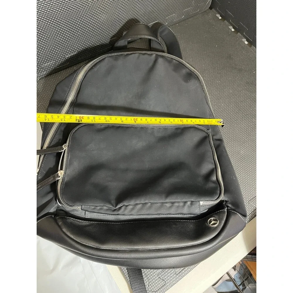 Haerfest Mercedes Benz Backpack Black Nylon Leather Trim Commuter Bag